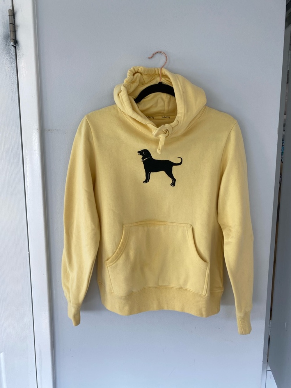 Black Dog yellow Logo Hoodie - Unbranded